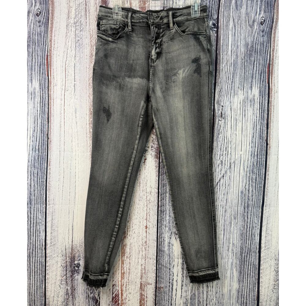 Judy Blue Distressed Black Wash Skinny Jeans Size 11/30